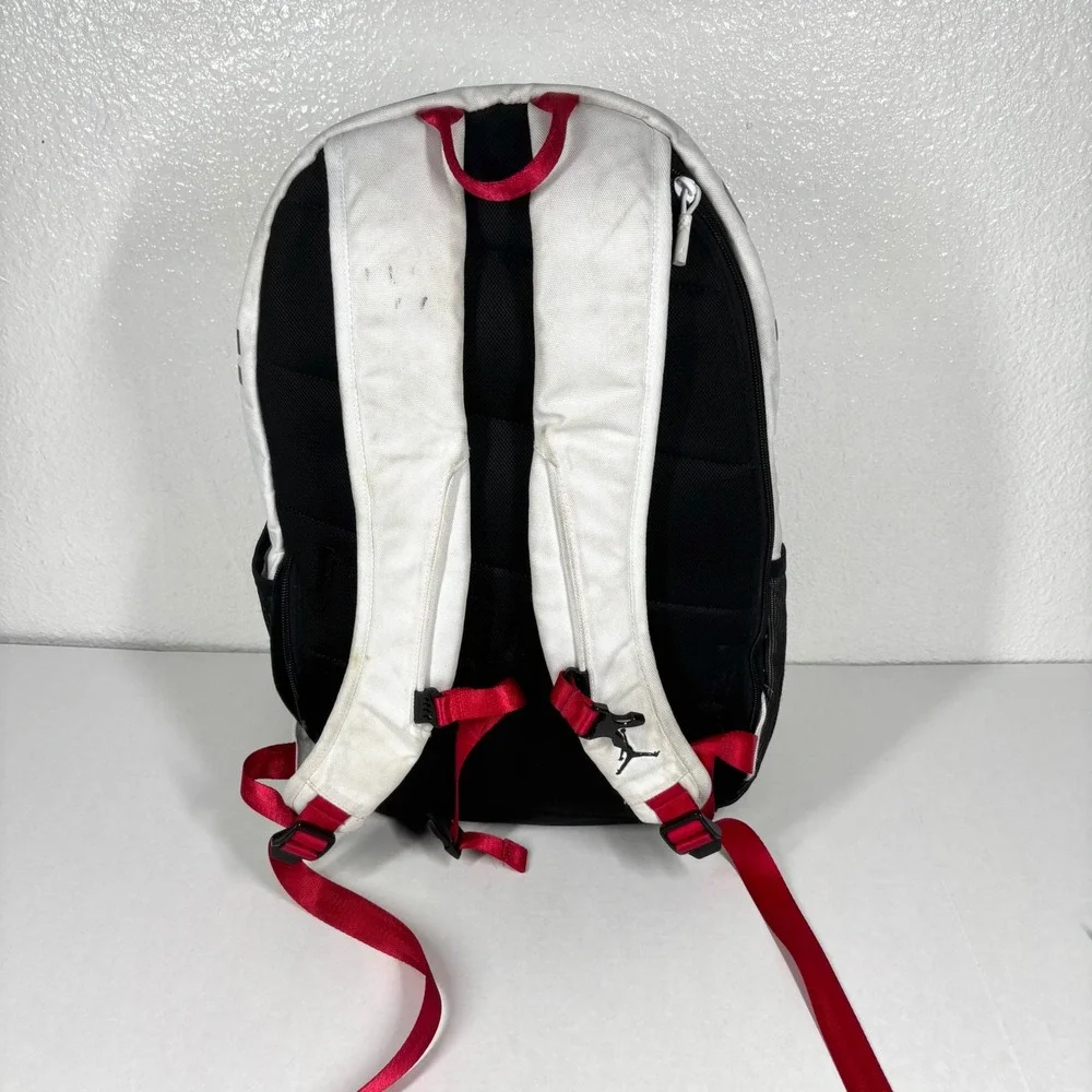2 Nike Jordan Jumpman Duffel Bag‎ + Backpack SET White Black Red Logo 2pc LOT